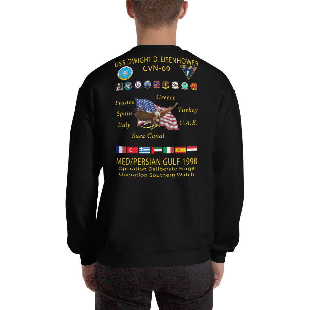USS Dwight D. Eisenhower (CVN-69) 1998 Cruise Sweatshirt