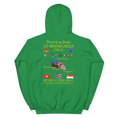 USS Abraham Lincoln (CVN-72) 2004-05 Cruise Hoodie - Family