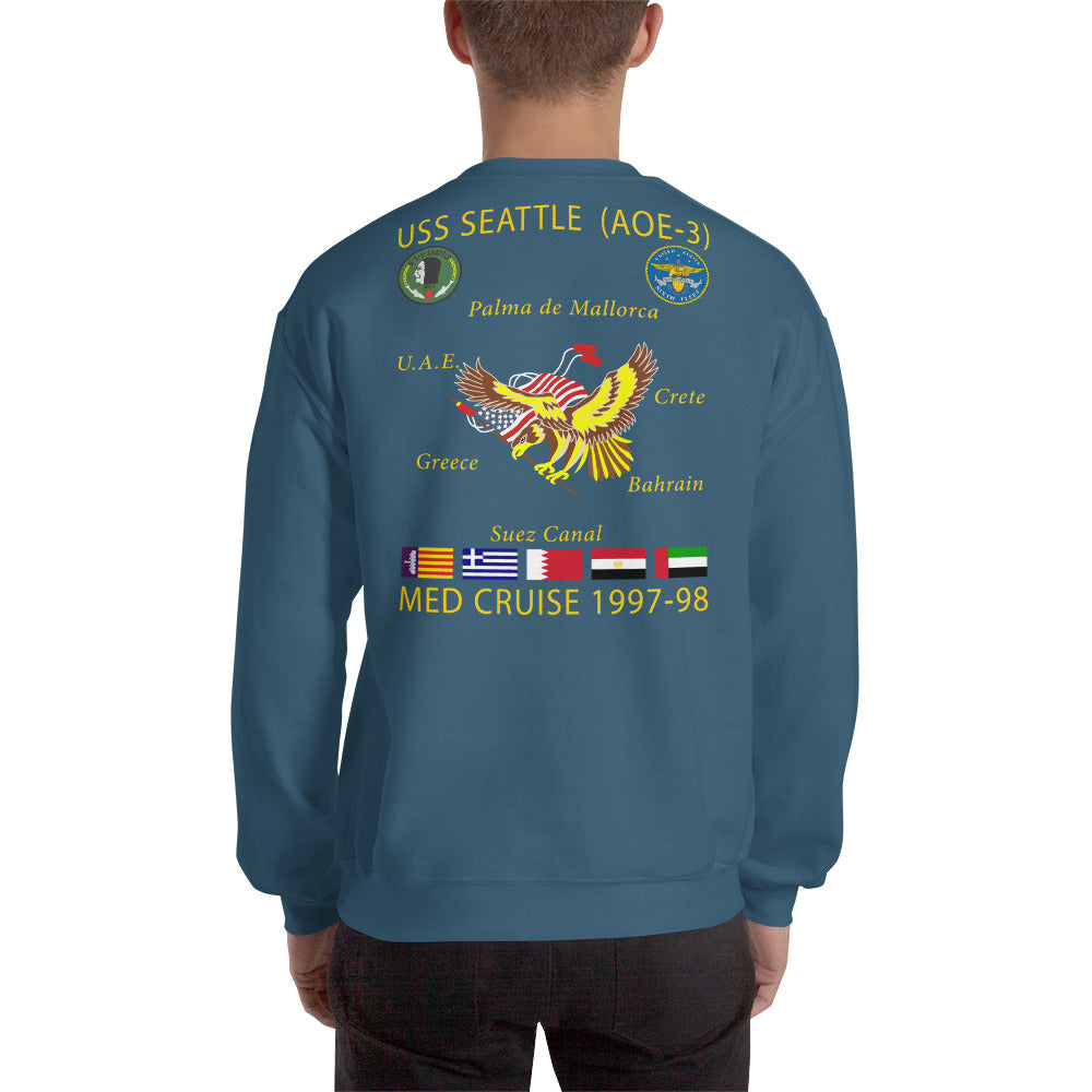 USS Seattle (AOE-3) 1997-98 Cruise Sweatshirt