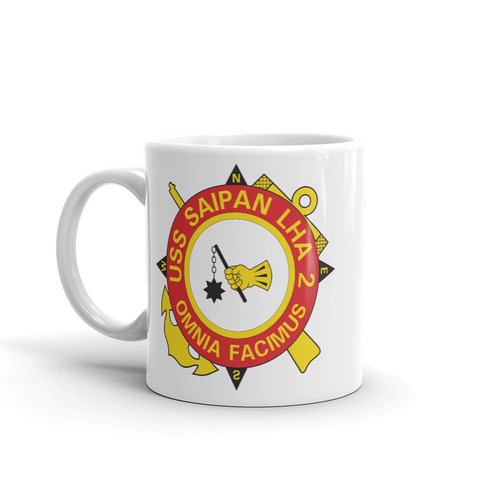 USS Saipan (LHA-2) Ship's Crest Mug