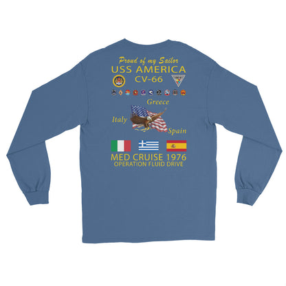 USS America (CV-66) 1976 Long Sleeve Cruise Shirt - FAMILY
