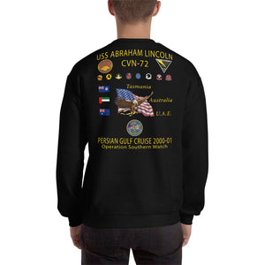 USS Abraham Lincoln (CVN-72) 2000-01 Cruise Sweatshirt