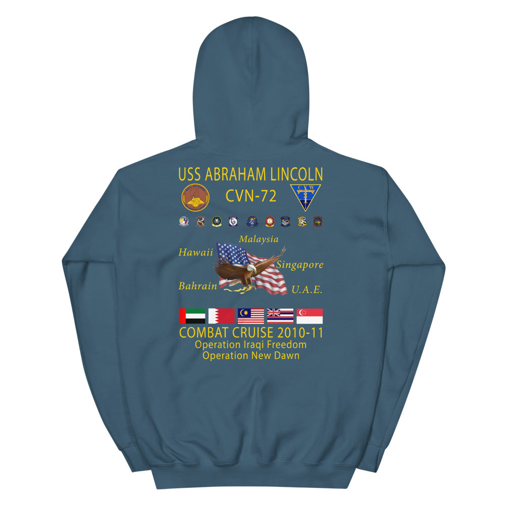 USS Abraham Lincoln (CVN-72) 2010-11 Cruise Hoodie