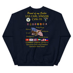 USS Carl Vinson (CVN-70) 2010-11 Cruise Sweatshirt - FAMILY