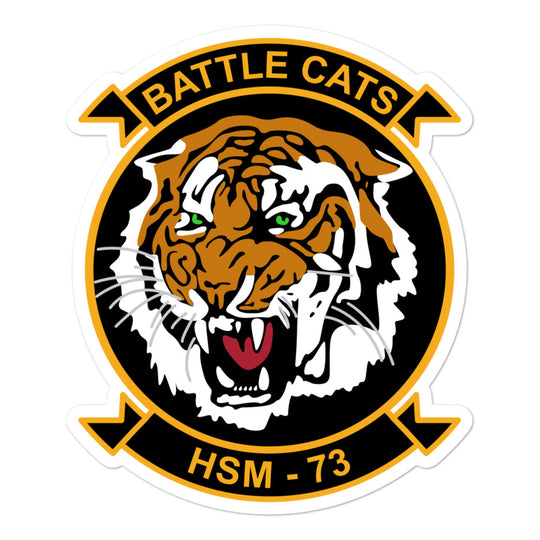 HSM-73 Battlecats Squadron Crest Vinyl Sticker