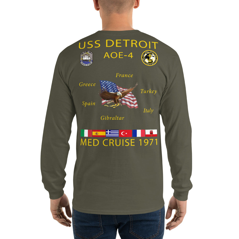 USS Detroit (AOE-4) 1971 Long Sleeve Cruise Shirt