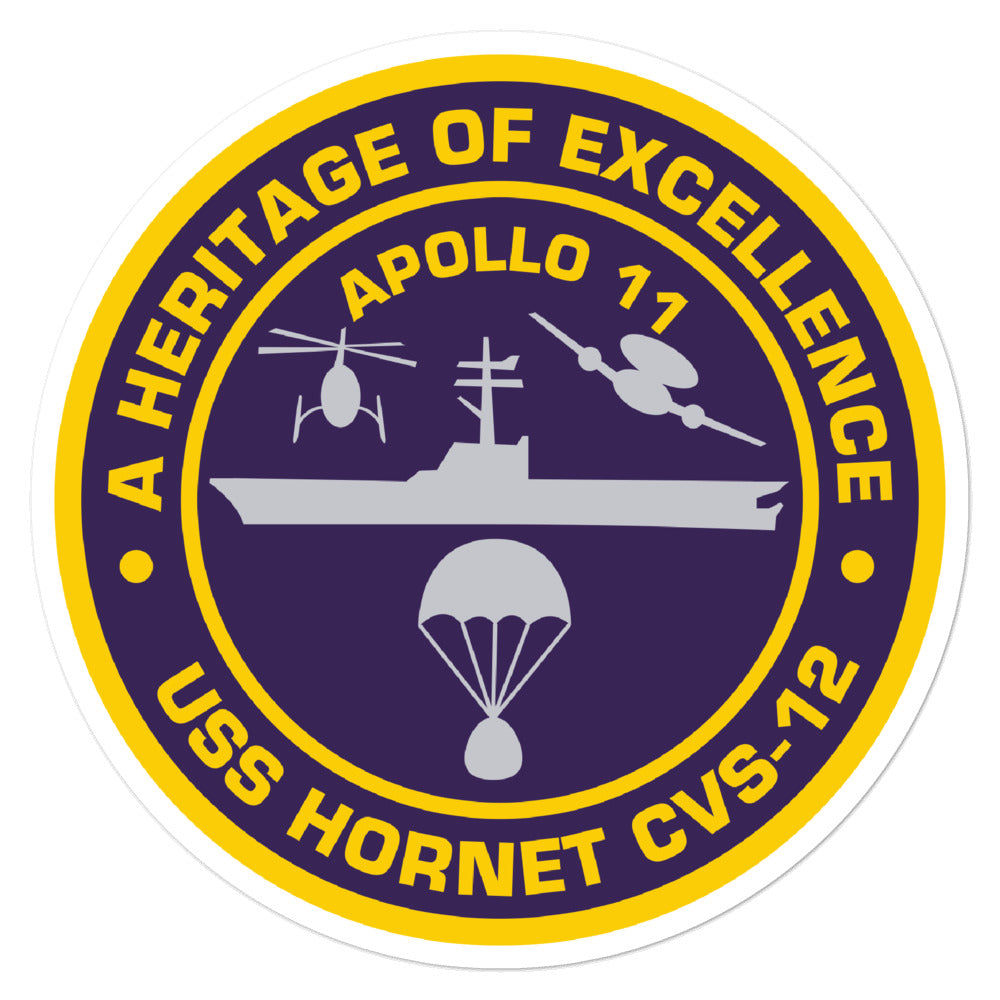 USS Hornet (CVS-12) Apollo 11 Vinyl Sticker