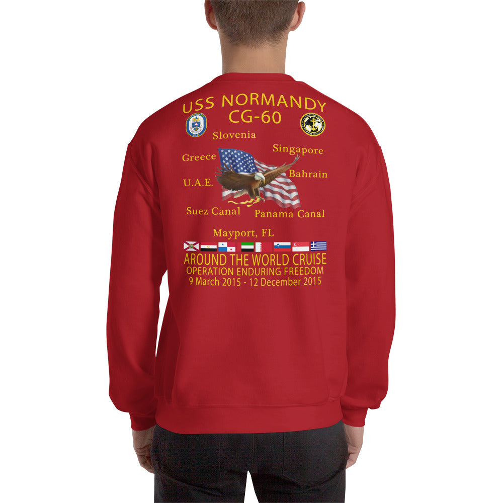 USS Normandy (CG-60) 2015 Cruise Sweatshirt