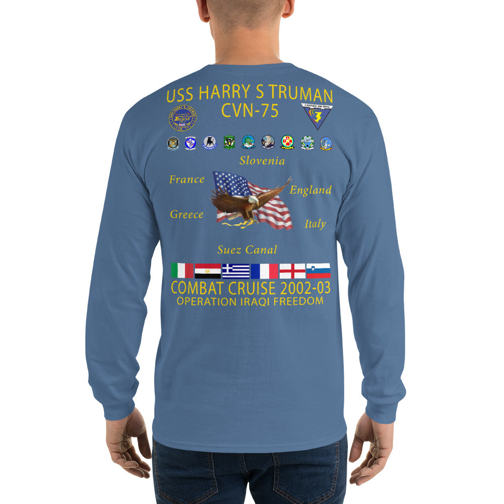 USS Harry S. Truman (CVN-75) 2002-03 Long Sleeve Cruise Shirt