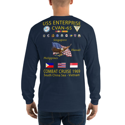 USS Enterprise (CVAN-65) 1969 Long Sleeve Cruise Shirt