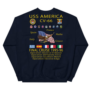 USS America (CV-66) 1995-96 Cruise Sweatshirt