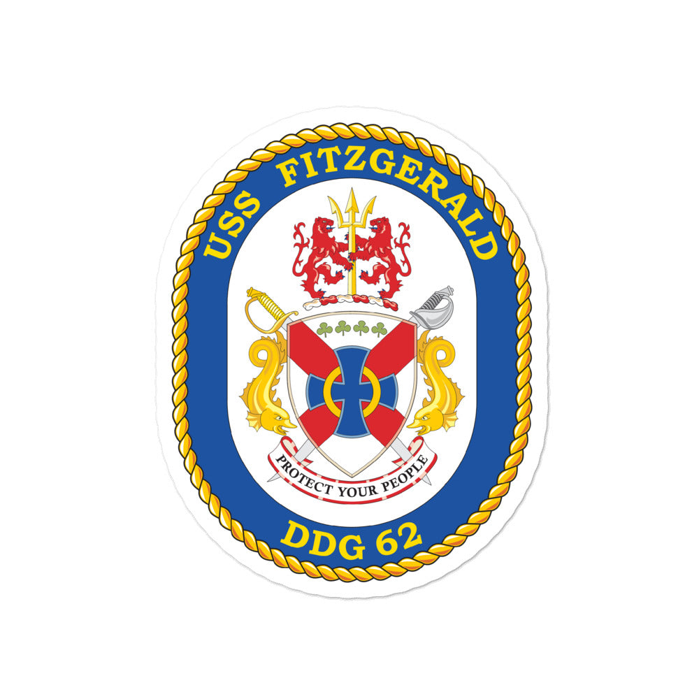 USS Fitzgerald (DDG-62) Ship's Crest Vinyl Sticker