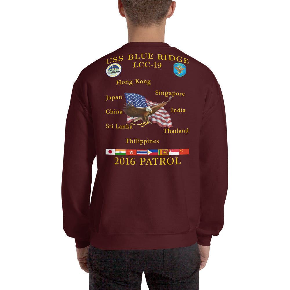 USS Blue Ridge (LCC-19) 2016 Patrol Sweatshirt
