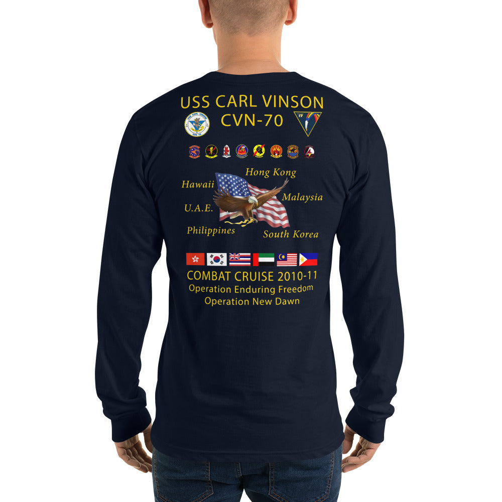 USS Carl Vinson (CVN-70) 2010-11 Long Sleeve Cruise Shirt