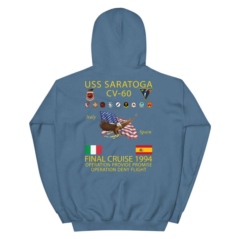 USS Saratoga (CV-60) 1994 Cruise Hoodie
