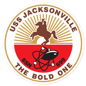 USS Jacksonville (SSN-699) Ship's Crest Vinyl Sticker