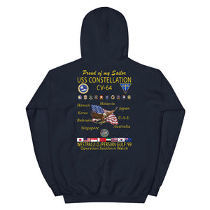 USS Constellation (CV-64) 1999 Cruise Hoodie - FAMILY