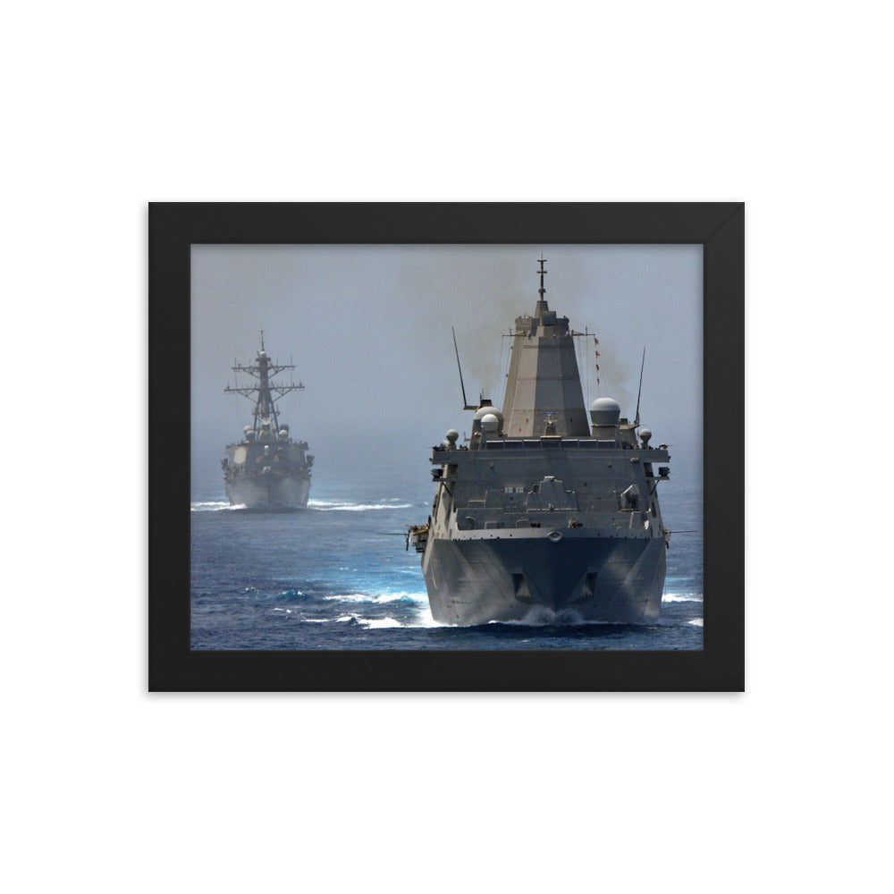 USS New York (LPD-21) Framed Ship Photo