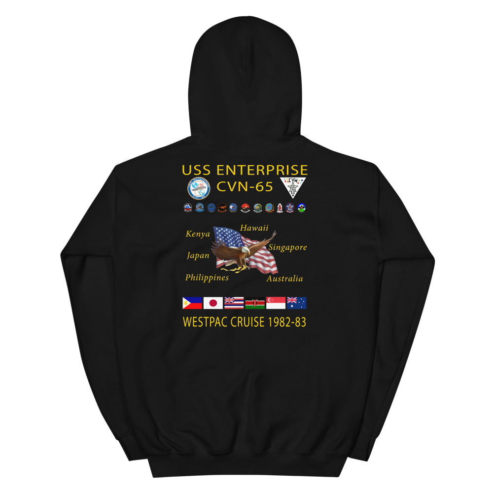 USS Enterprise (CVN-65) 1982-83 Cruise Hoodie
