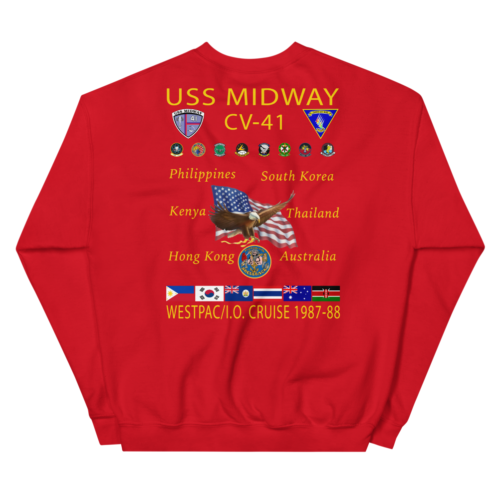 USS Midway (CV-41) 1987-88 Cruise Sweatshirt
