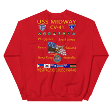 Load image into Gallery viewer, USS Midway (CV-41) 1987-88 Cruise Sweatshirt