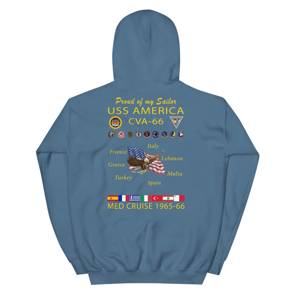 USS America (CVA-66) 1965-66 Cruise Hoodie - FAMILY