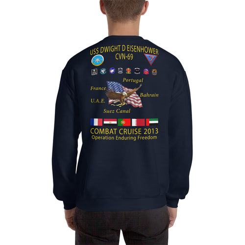 USS Dwight D. Eisenhower (CVN-69) 2013 Cruise Sweatshirt