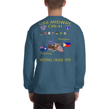 Load image into Gallery viewer, USS Midway (CVA-41) 1974 Long Sleeve Cruise Shirt