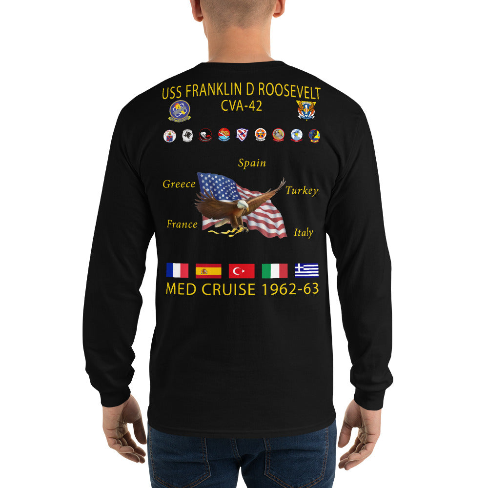USS Franklin D. Roosevelt (CVA-42) 1962-63 Long Sleeve Cruise Shirt