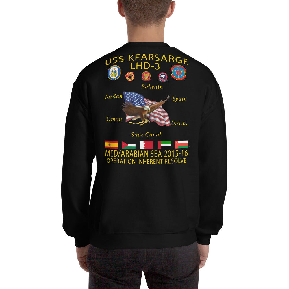 USS Kearsarge (LHD-3) 2015-16 Cruise Sweatshirt