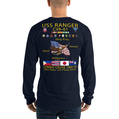 USS Ranger (CVA-61) 1969-70 Long Sleeve Cruise Shirt