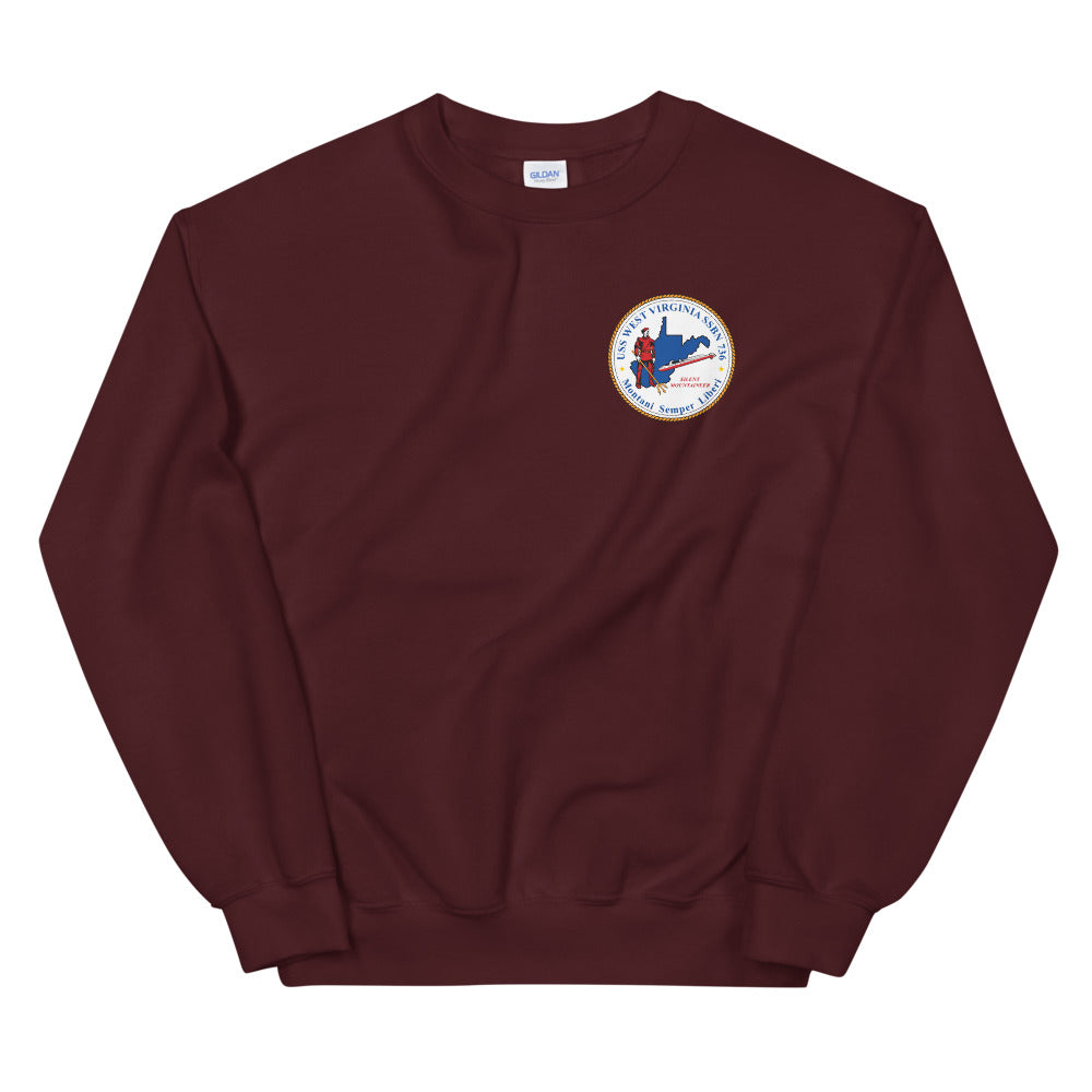 USS West Virginia (SSBN-736) Ship's Crest Sweatshirt