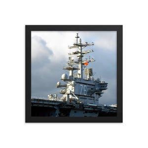 USS Ronald Reagan (CVN-76) Framed Ship's Island Photo