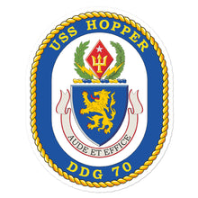 Load image into Gallery viewer, USS Hopper (DDG-70) Ship&#39;s Crest Vinyl Sticker