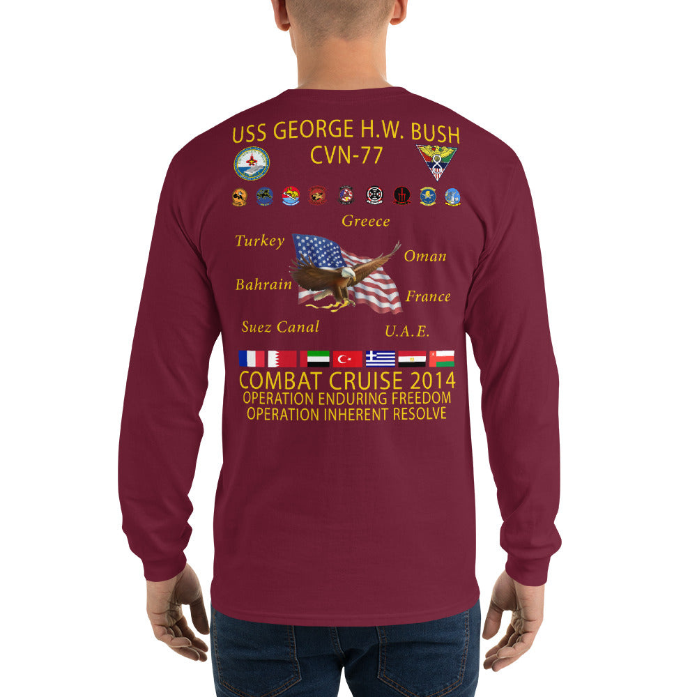 USS George H.W. Bush (CVN-77) 2014 Long Sleeve Cruise Shirt