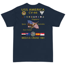 Load image into Gallery viewer, USS America (CV-66) 1981 Cruise Shirt - SIZES 4XL-5XL ONLY