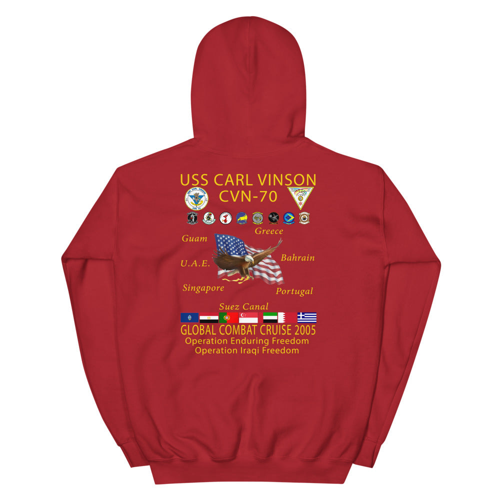 USS Carl Vinson (CVN-70) 2005 Cruise Hoodie