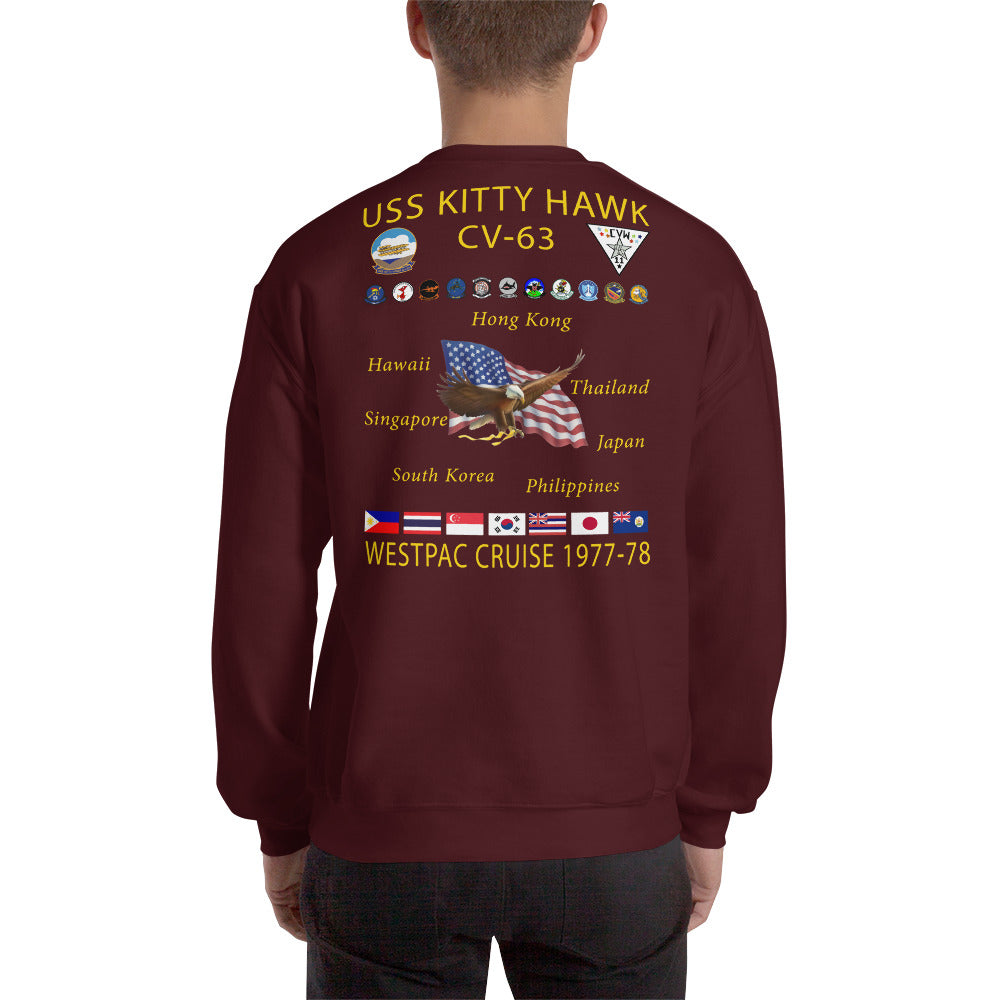 USS Kitty Hawk (CV-63) 1977-78 Cruise Sweatshirt
