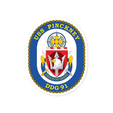 Load image into Gallery viewer, USS Pinckney (DDG-91) Ship&#39;s Crest Vinyl Sticker