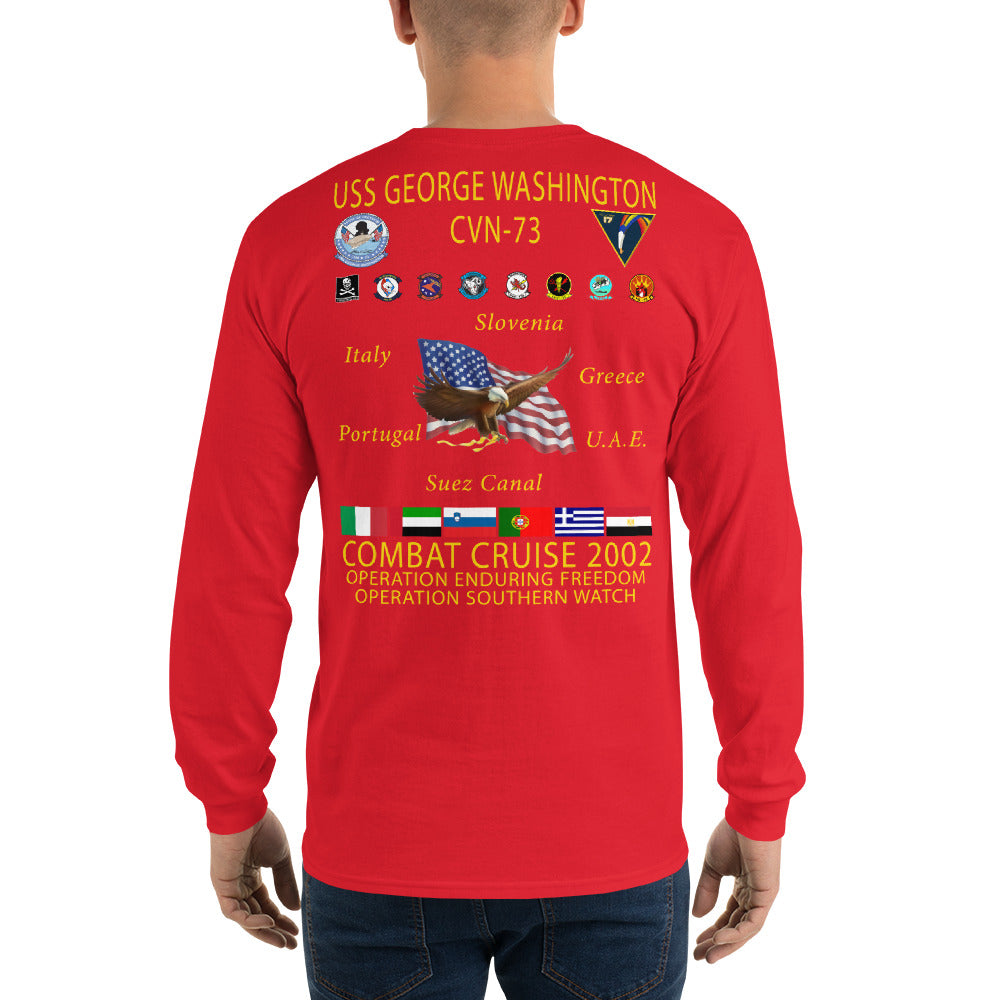 USS George Washington (CVN-73) 2002 Long Sleeve Cruise Shirt