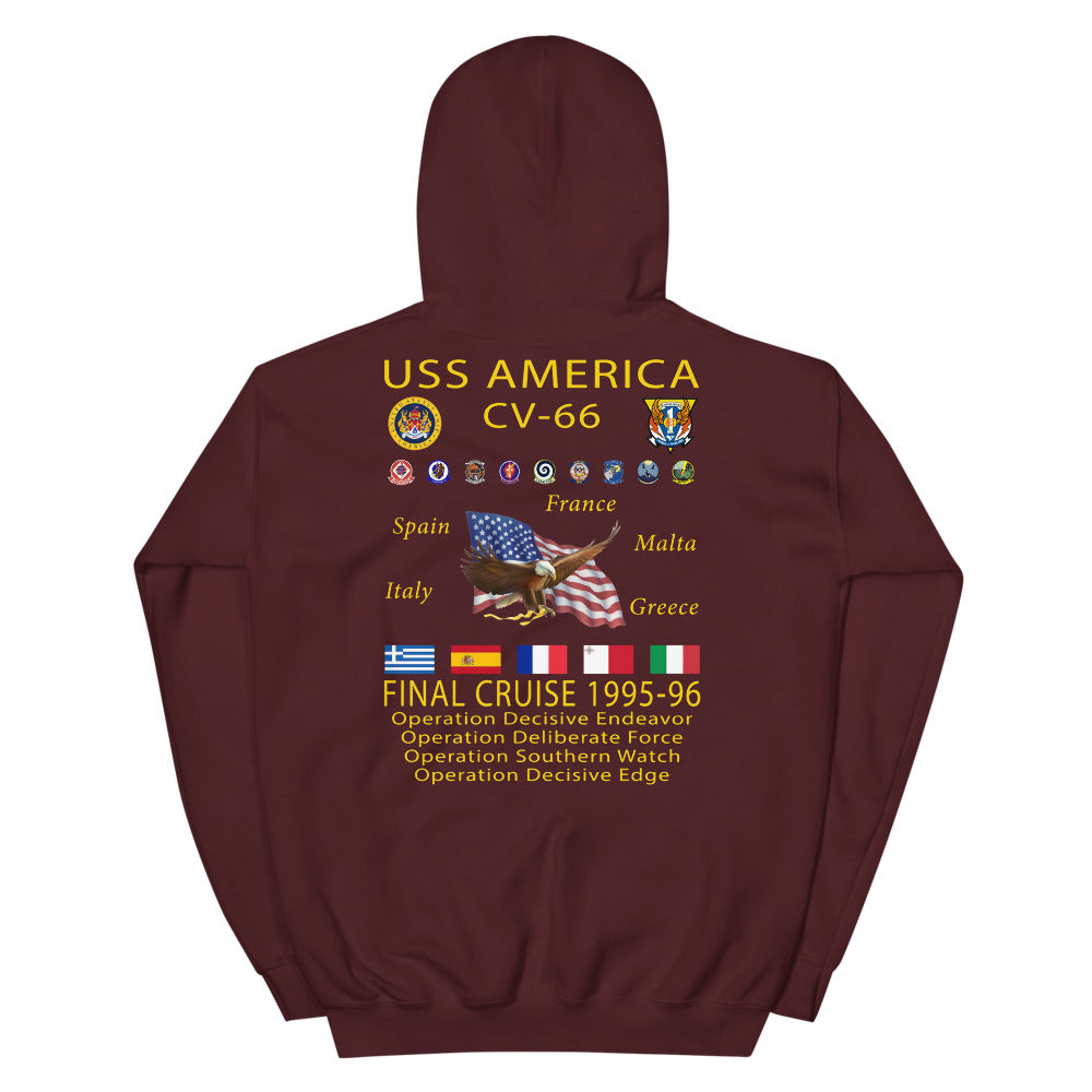 USS America (CV-66) 1995-96 Cruise Hoodie