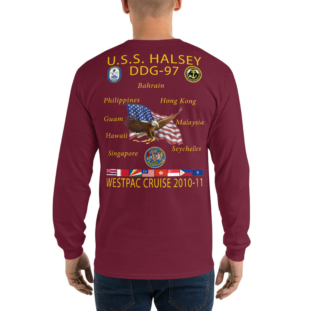 USS Halsey (DDG-97) 2010-11 Long Sleeve Cruise Shirt