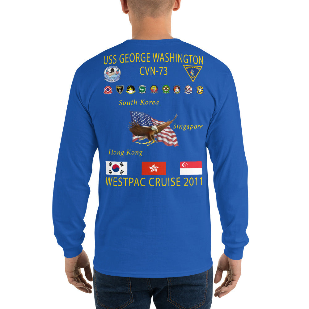USS George Washington (CVN-73) 2011 Long Sleeve Cruise Shirt