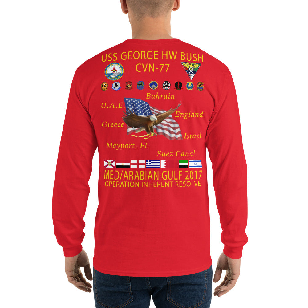 USS George H.W. Bush (CVN-77) 2017 Long Sleeve Cruise Shirt