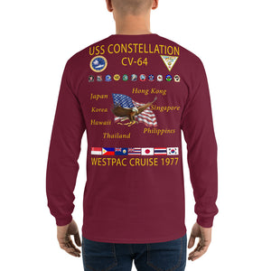 USS Constellation (CV-64) 1977 Long Sleeve Cruise Shirt