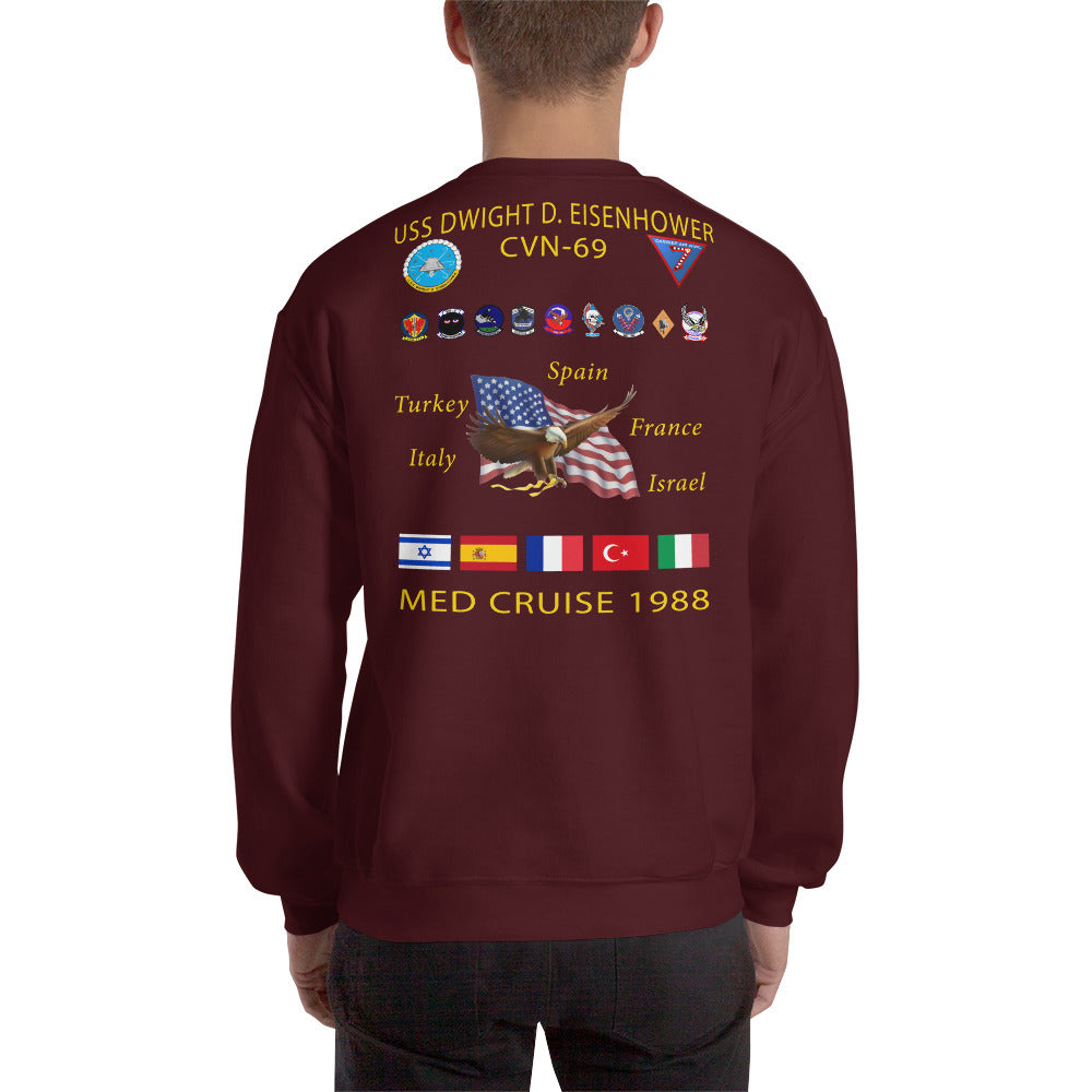USS Dwight D. Eisenhower (CVN-69) 1988 Cruise Sweatshirt