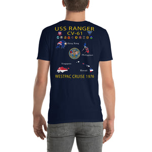 USS Ranger (CV-61) 1976 Cruise Shirt - Map