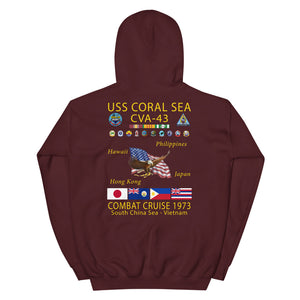 USS Coral Sea (CVA-43) 1973 Cruise Hoodie