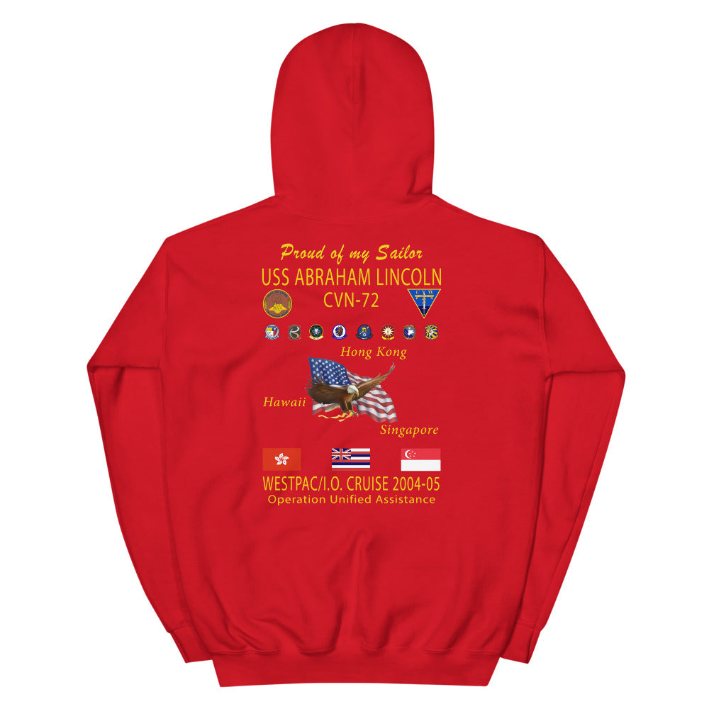USS Abraham Lincoln (CVN-72) 2004-05 Cruise Hoodie - Family