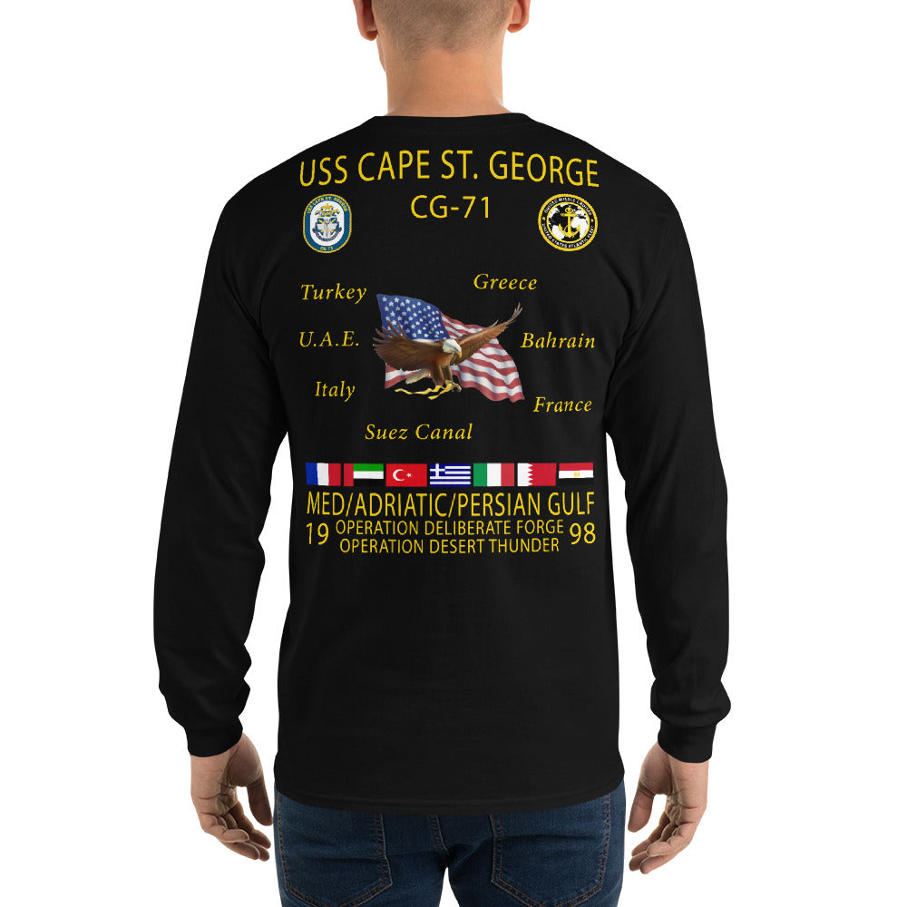 USS Cape St George (CG-71) 1998 Long Sleeve Cruise Shirt